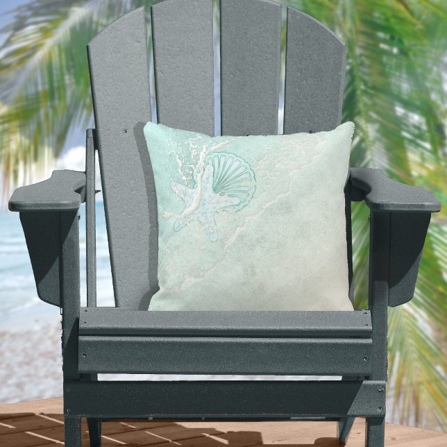 Cojín Decorativo Sea Foam Beach Wedding Starfish ID837 (Subido por el creador)