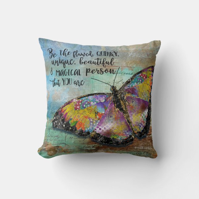 Cojín Decorativo Sea La Mariposa Fallida (Anverso)