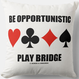 Cojín Decorativo Sea Oportunista Jugar Puente de cuatro juegos de c