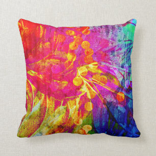 Cojín Decorativo SEA pintura abstracta de los remolinos florales
