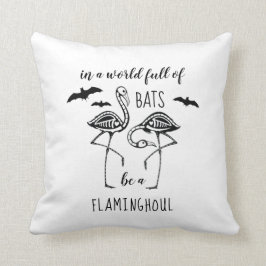 Cojín Decorativo Sea un flamenco Skeleton Flamingo Halloween