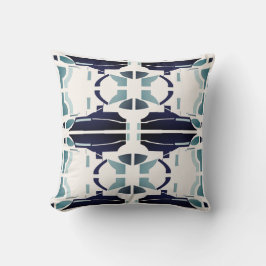 Cojín Decorativo Seafoam Blue-Black Simetrical Mediterranean Look