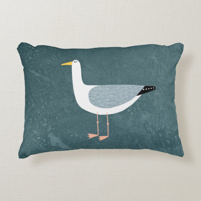 Cojín Decorativo Seagull Nautical (Anverso)