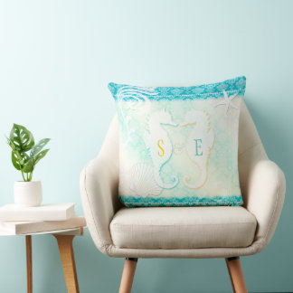 Cojín Decorativo Seahorse Couple Beach House