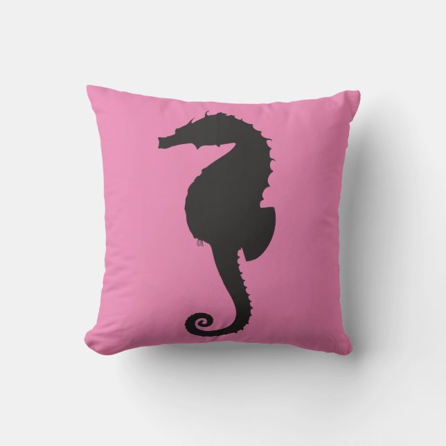 COJÍN DECORATIVO SEAHORSE PILLOWS PINK (Anverso)