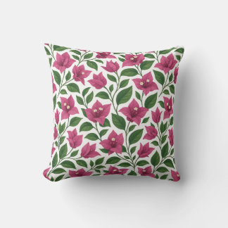 Cojín Decorativo Seamless Bougainvillea Floral Pattern