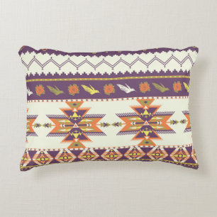 Cojín Decorativo Seamless colorful aztec pattern