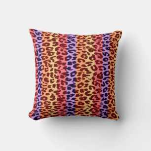 Cojín Decorativo Seamless colorida textura de piel animal del leopa