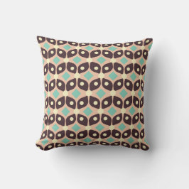 Cojín Decorativo Seamless geometric pattern in dark brown leaf 