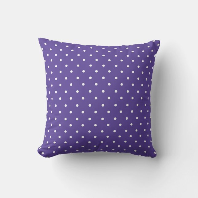 Cojín Decorativo Seamless  medium purple polka dot pattern (Anverso)