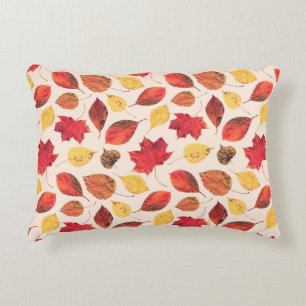 Cojín Decorativo Seamless pattern created from real isolated leaves