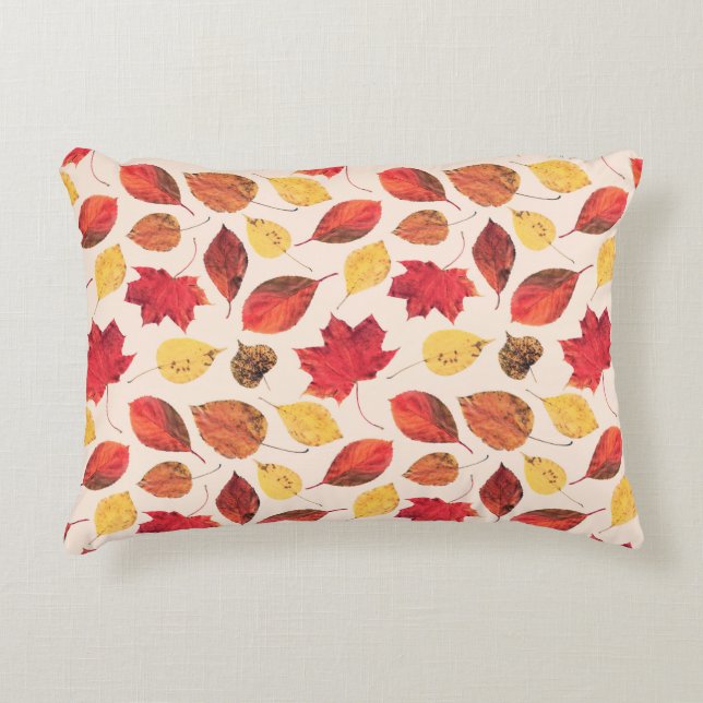 Cojín Decorativo Seamless pattern created from real isolated leaves (Anverso)
