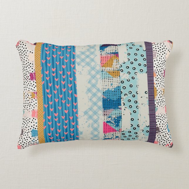 Cojín Decorativo Seamless pattern, patchwork tiles.  (Anverso)