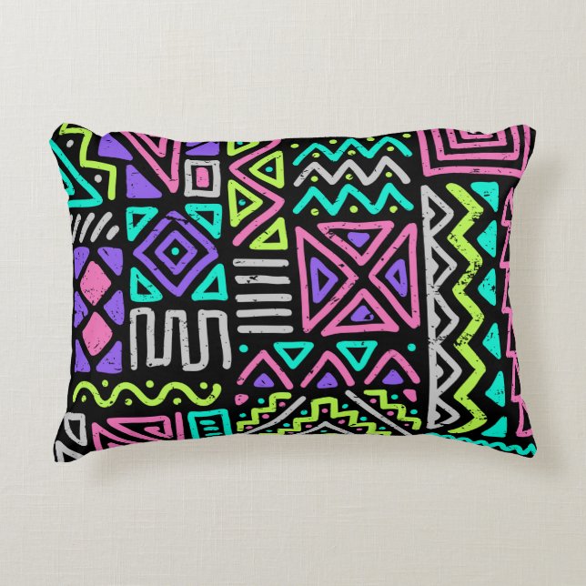 Cojín Decorativo  seamless pattern with abstract lines. geometric a (Anverso)