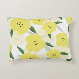 Cojín Decorativo Seamless pattern with bright yellow flowers backgr