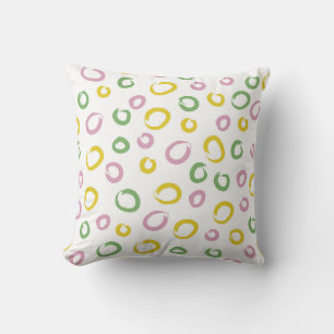 Cojín Decorativo Seamless pattern with colorful circles, pink, gr