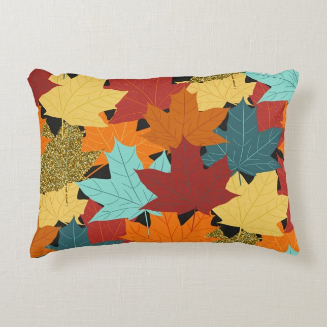 Cojín Decorativo Seamless pattern with fall maple leaves. illustrat (Anverso)