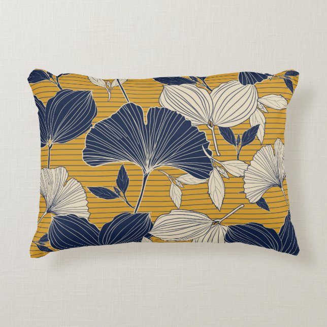 Cojín Decorativo Seamless tropical plant and leaf pattern backgroun (Anverso)