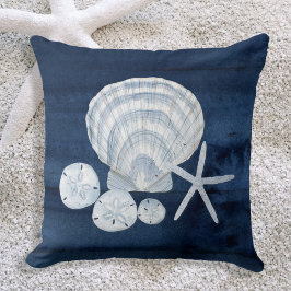 Cojín Decorativo Seashell Beach House Naval Starfish Sand Dollar