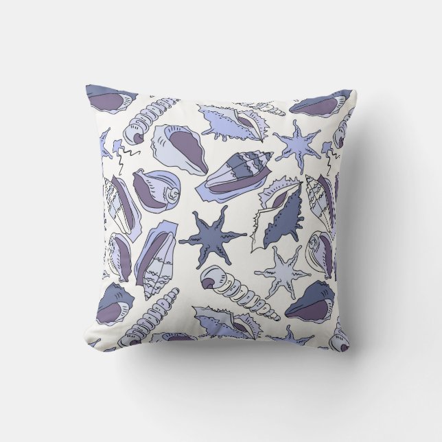 Cojín Decorativo Seashells de Lavendar (Anverso)