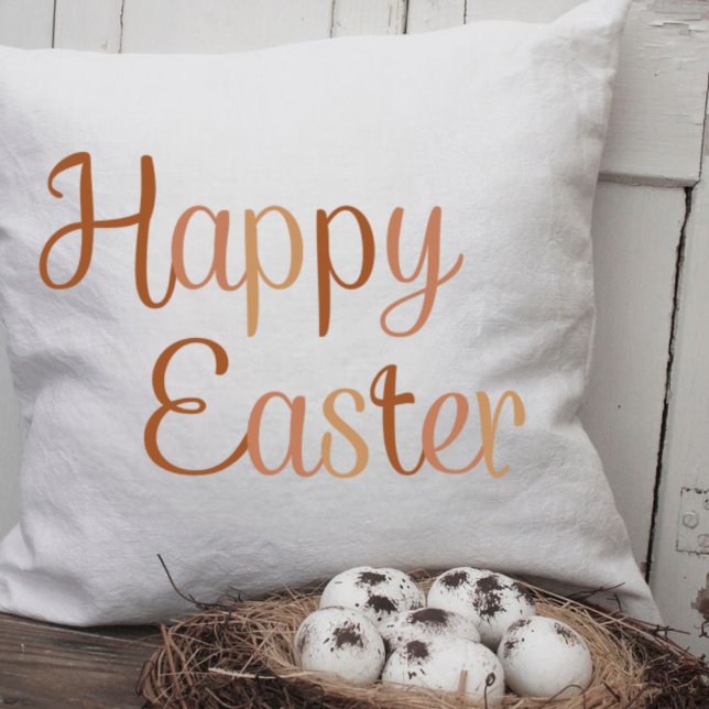 Cojín Decorativo Season of Happy Easter, Cute Brown Lettering  (Subido por el creador)