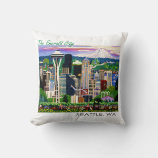 Cojín Decorativo Seattle, una ciudad esmeralda
