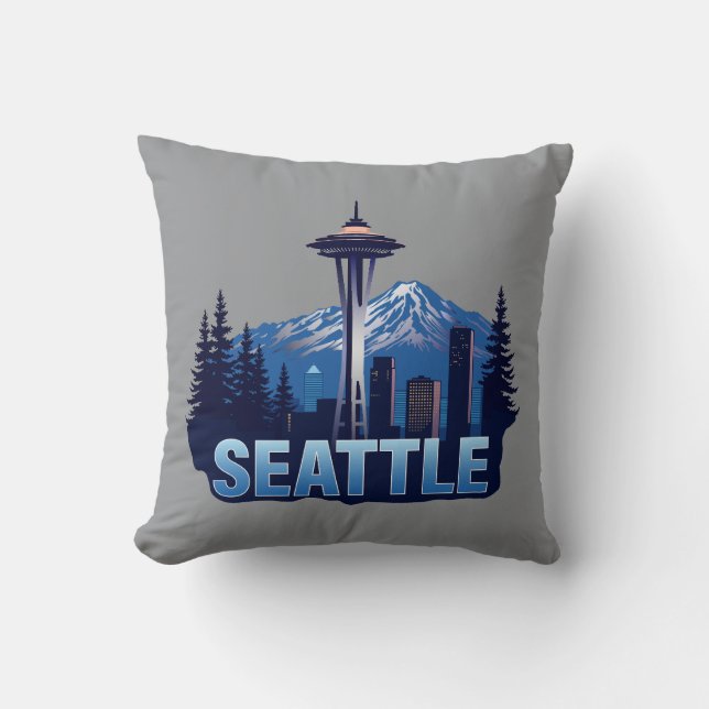 Cojín Decorativo Seattle Washington United States of America (Anverso)