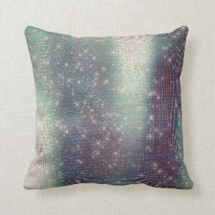 Cojín Decorativo Secuencia metálica Verde azulada monocromática