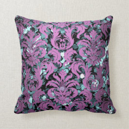 Cojín Decorativo Secuencia violeta violácea violácea Verde azulada 