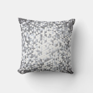 Cojín Decorativo Secuencias de plata: fondo de mosaico brillante