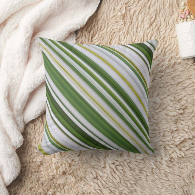 Cojín Decorativo Seda de verano franja blanca y verde (Manta)