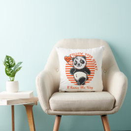 Cojín Decorativo Seguir su motivación de Heart Panda