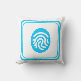 Cojín Decorativo Seguridad biométrica de huella dactilar azul