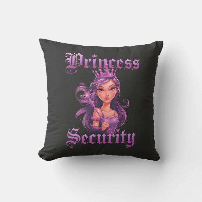 Cojín Decorativo Seguridad de la Princesa: protege tu pequeña regal (Anverso)