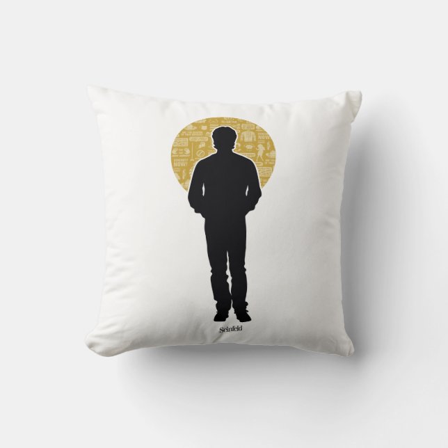 Cojín Decorativo Seinfeld | Jerry Seinfeld Silhouette (Anverso)