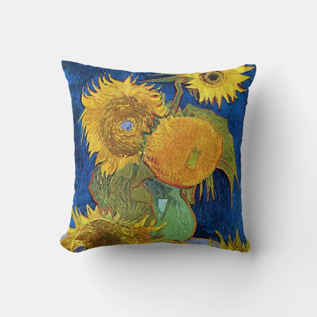 Cojín Decorativo Seis girasoles, Van Gogh (Anverso)