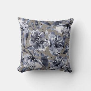 Cojín Decorativo Selena Fantasy Watercolor Beige Floral Reversible