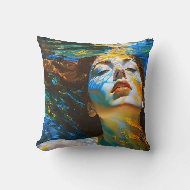 Cojín Decorativo "Selene" - Mujeres En El Agua (Anverso)