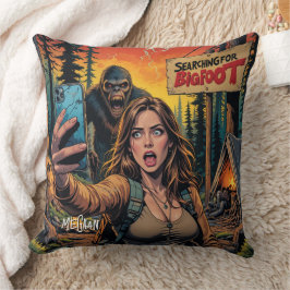 Cojín Decorativo Selfie de Bigfoot Sasquatch
