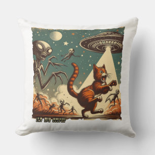 Cojín Decorativo Selfie de OVNIS: Vintage Invasion #02 Pillow.