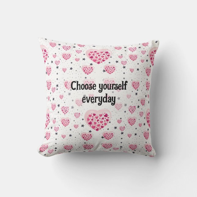 Cojín Decorativo Selflove inspirational quote sweet heart and start (Anverso)