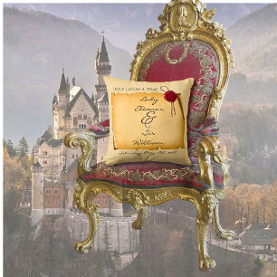 Cojín Decorativo Sello de Cera de Pergamino Antiguo Medieval Érase