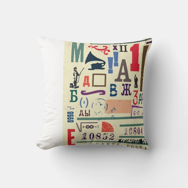 Cojín Decorativo Sello de época: Decoración del documento (Anverso)