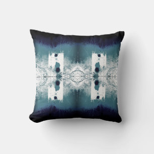 Cojín Decorativo Sello de la marina azul-verde en un motivo mediter