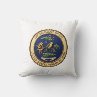 Cojín Decorativo Sello de las Islas Vírgenes de los Estados Unidos