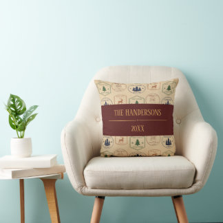 Cojín Decorativo Sello de Navidad de estilo vintage