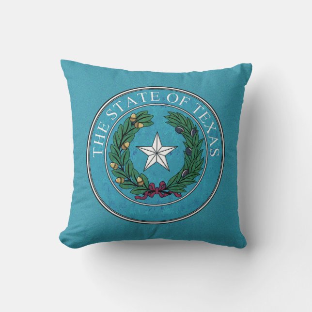 COJÍN DECORATIVO SELLO DEL ESTADO DE TEJAS (Anverso)