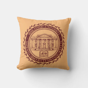 Cojín Decorativo Sello universitario miskatónico