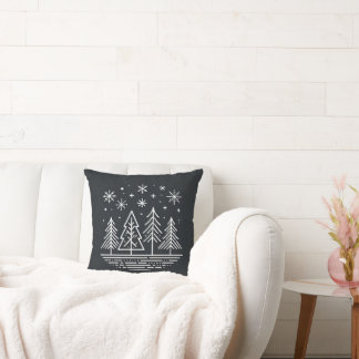 Cojín Decorativo Selva de invierno minimalista - Elegante Desi de á