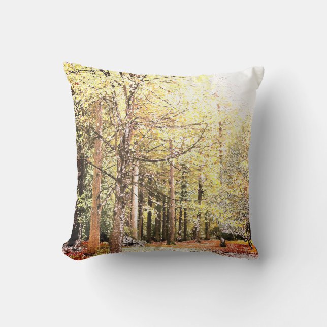 Cojín Decorativo Selvas acuáticas elegantes en otoño (Anverso)